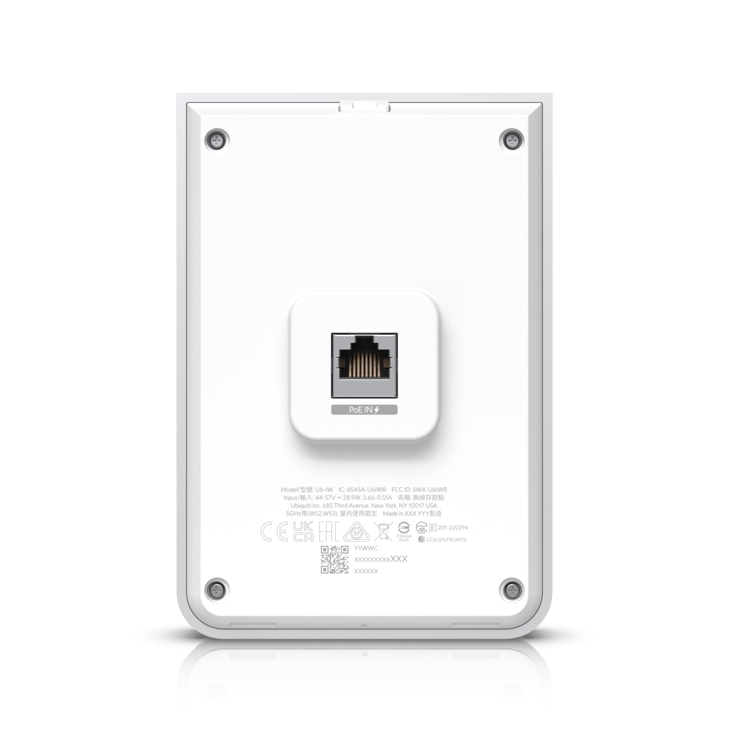 Point d'Accès UBIQUITI Unifi 6 In-Wall Blanc