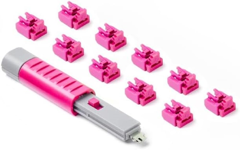SMARTKEEPER / 10x Bloqueurs RJ45 avec 1x Clé Basic Fuchsia