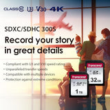 TRANSCEND Carte SDHC TS8GSDC300S Classe 10 8 Go