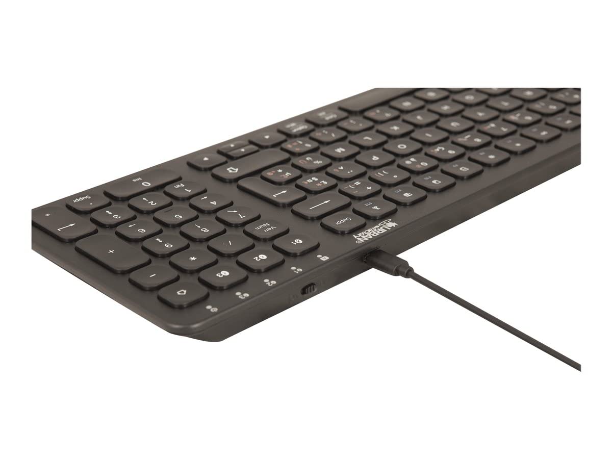 URBAN FACTORY Clavier Bluetooth & 2.4GHZ avec batterie rechargeable (micro usb) AZERTY