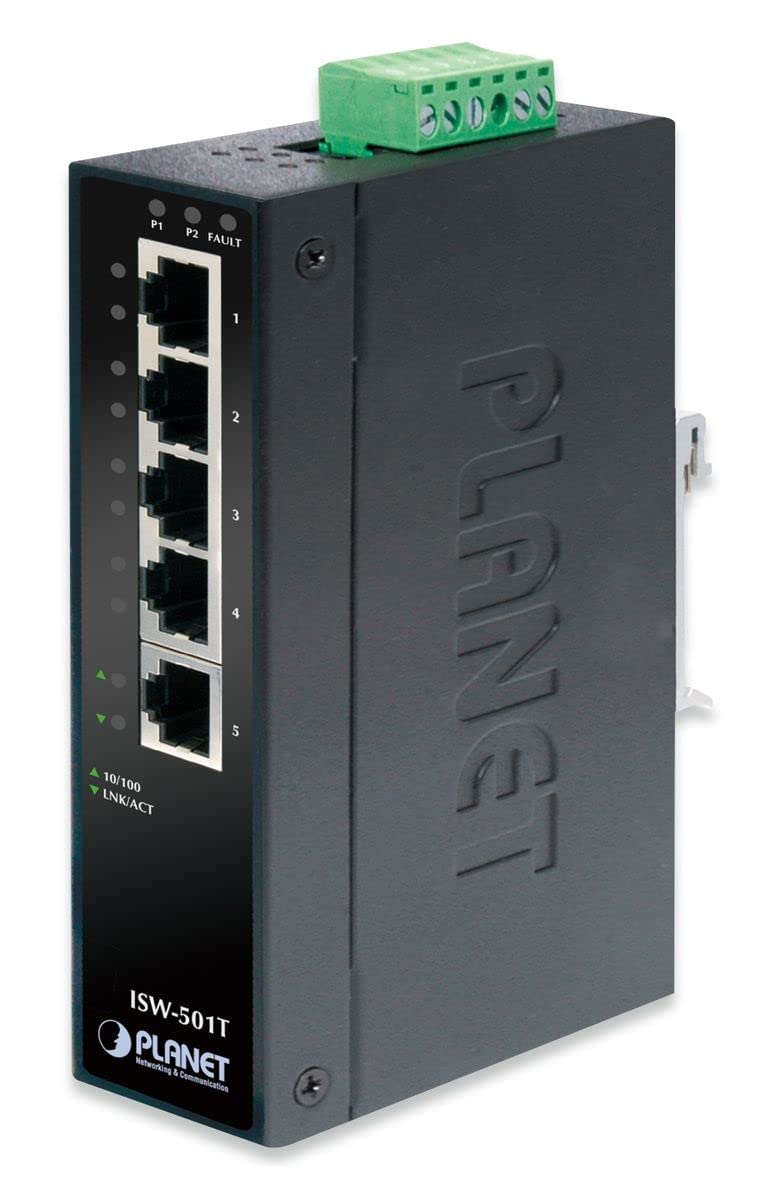 PLANET ISW-501T commutateur réseau Non-géré L2 Fast Ethernet (10/100) Bleu