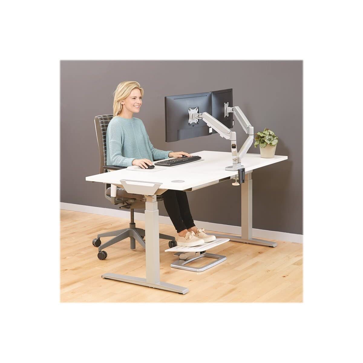 FELLOWES BRAS ARTICULE DOUBLE ECRAN EPPADUAL Silver jusqu’à 39 POUCES