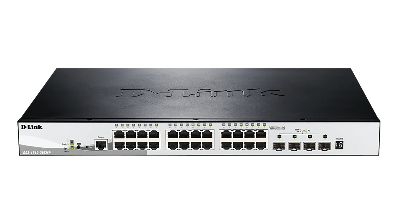 D-LINK 28-Port Smart Managed PoE+ Gigabit Stack Switch 4x 10G dlink green 3.0 24x 10/100/1000Mbit/s TP RJ-45 PoE Port 802.3at