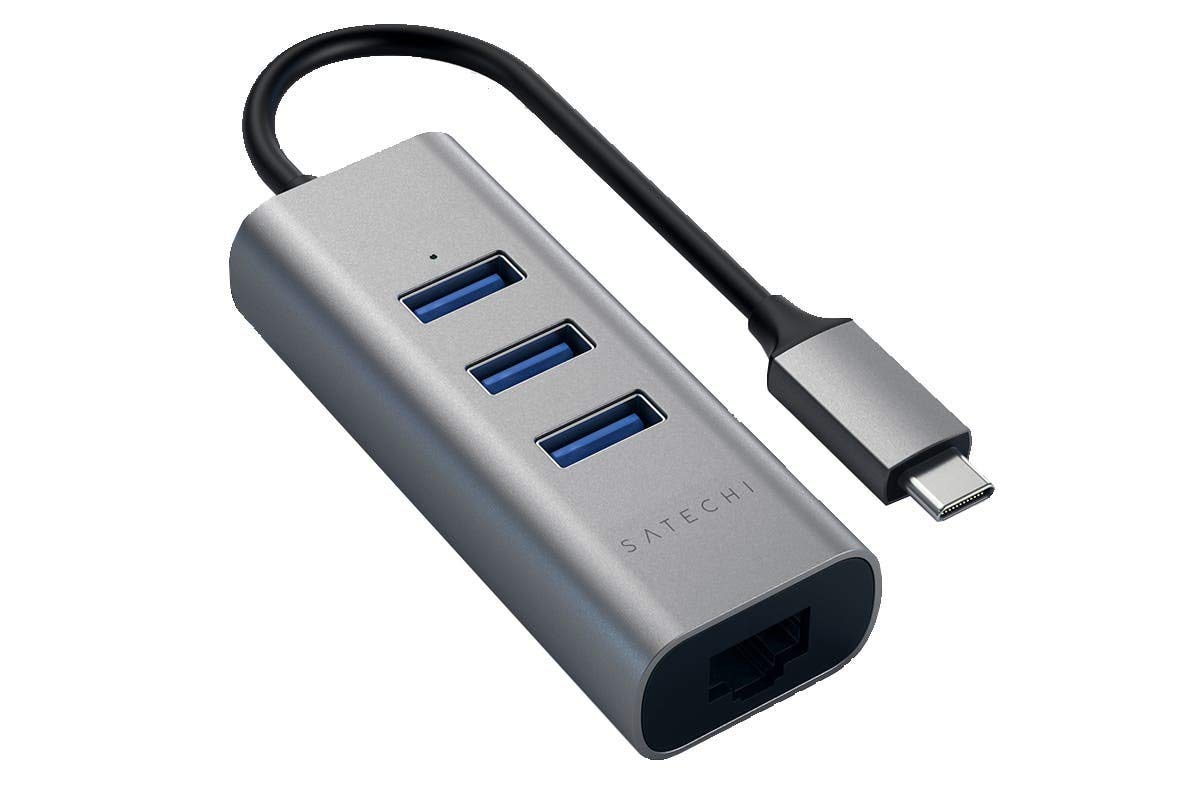 SATECHI Hub TypeC 3xUSB Ethernet Sp.Gray