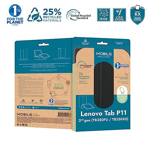 MOBILIS Coque RE.LIFE pour Lenovo Tab P11 2e gén 11.5" (TB350FU/TB350XU) - Noir