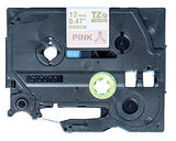 BROTHER Ruban tissus Or sur Rose 12mm (4m)