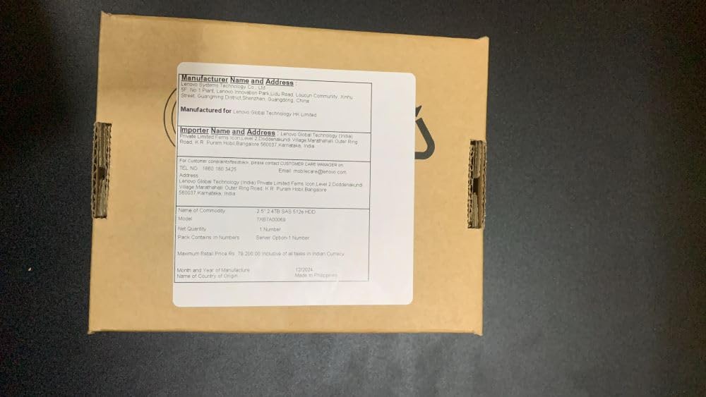 LENOVO ISG 2.4TB Enterprise Performance 2.5inch 10K SAS 12Gb Hot Swap 512e HDD