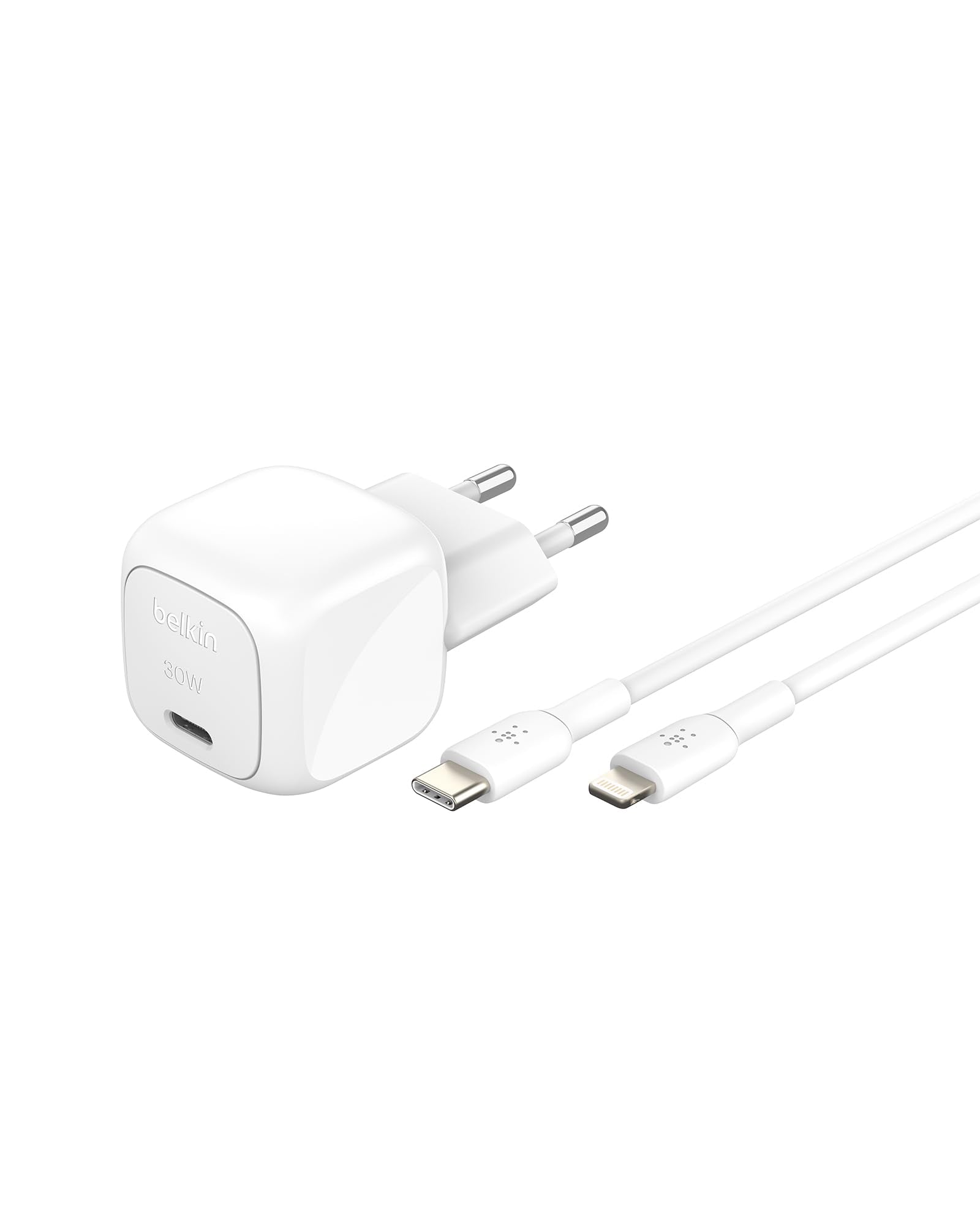 BELKIN 30W USB PD Wall Charger with PPS WHT w/1m C-LTG