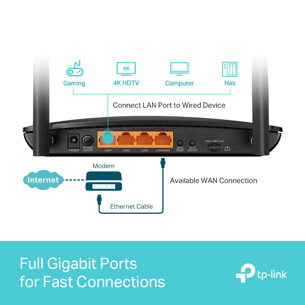 TP-Link ARCHER MR500_V1 Routeur Gigabit 4G LTE a double bande