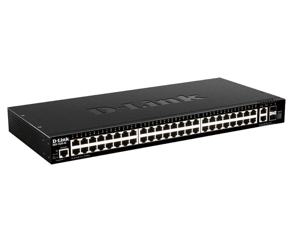 D-LINK DGS-1520-52/E 52-Port Smart Managed Gigabit Stack Switch 4x 10G