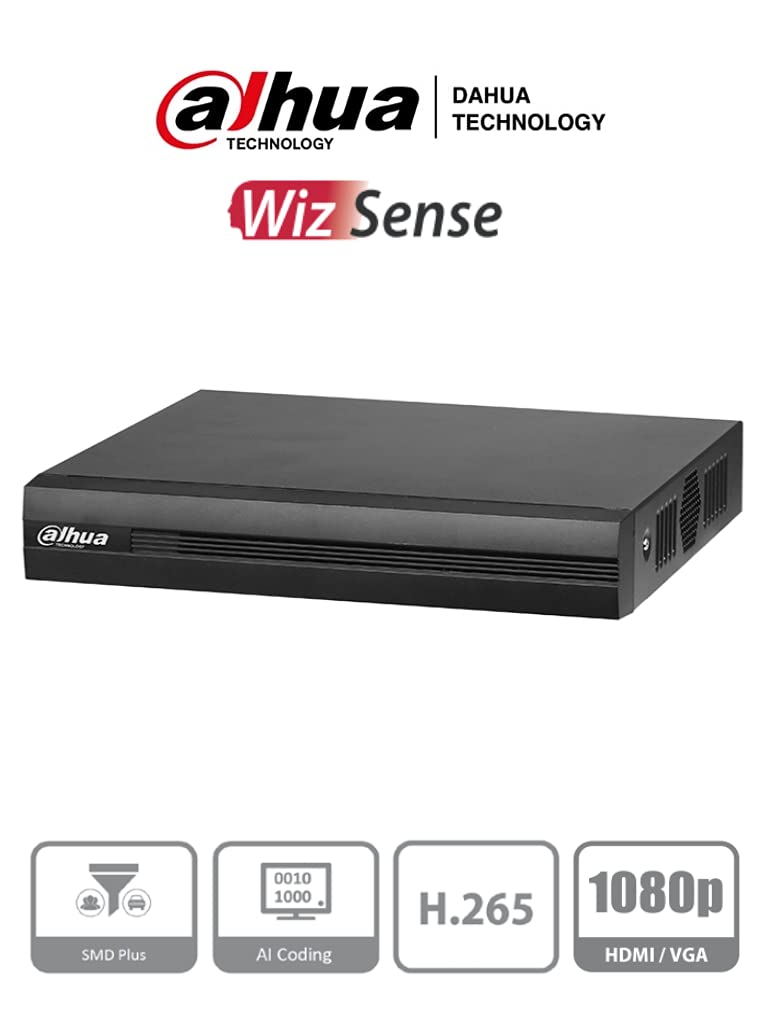 Dahua XVR1B16-I Enregistreur vidéo numérique 16CH Penta-brid 1080N/720P Compact 1U 1HDD WizSense