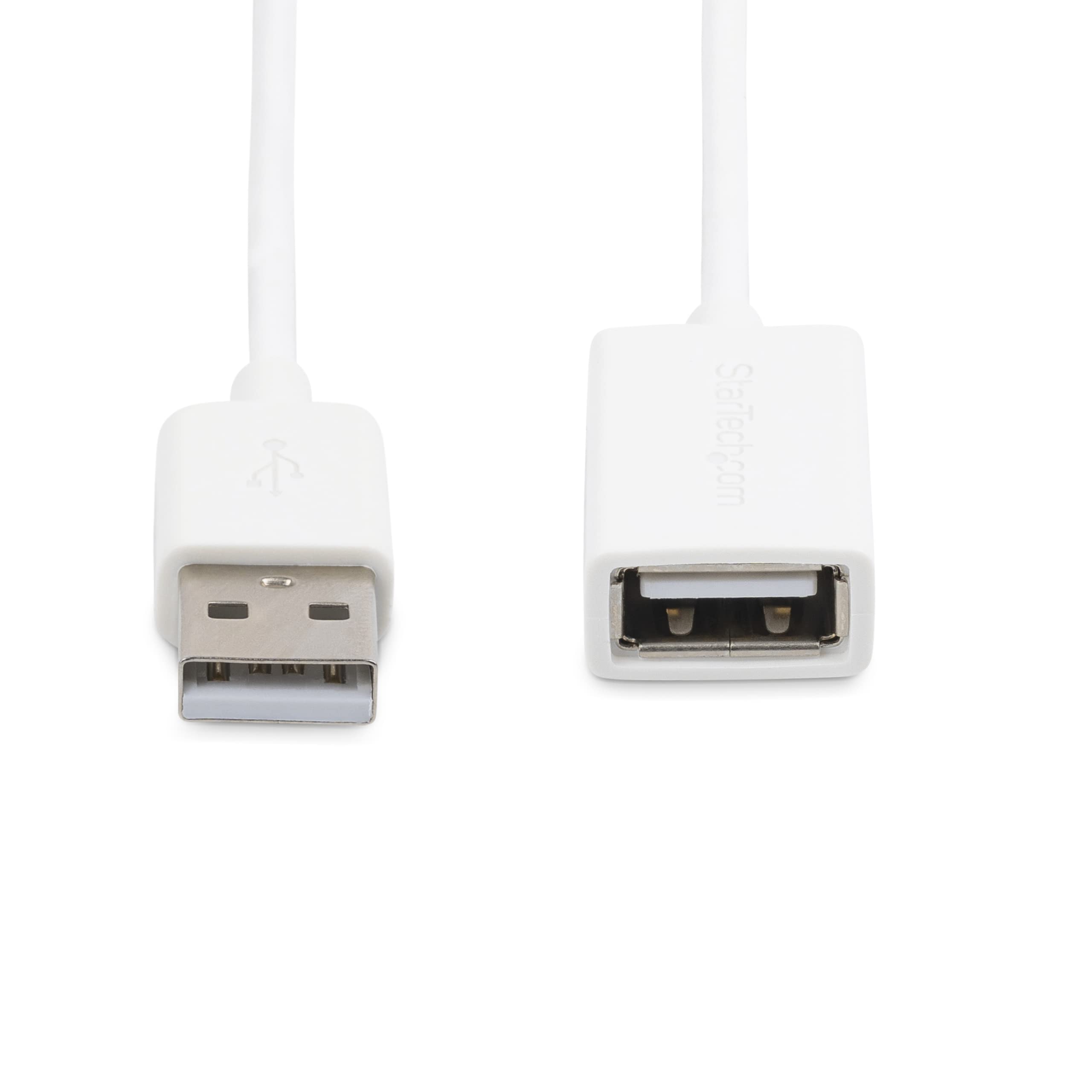1m White USB 2.0 Extension Cable - M/F