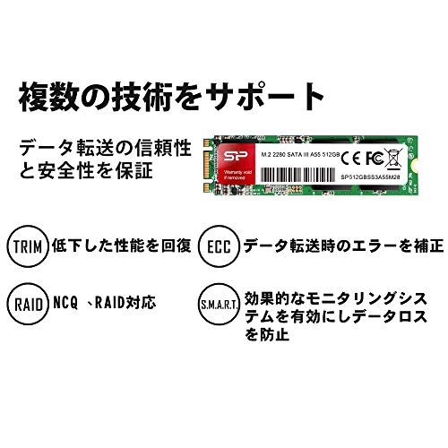 SILICON POWER SSD A55 128Go M.2 SATA 550/420 Mo/s