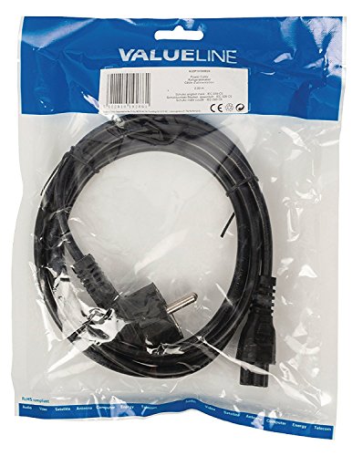 Cordon d alimentation tripolaire PC CEE7 / C5 noir - 1,8 m