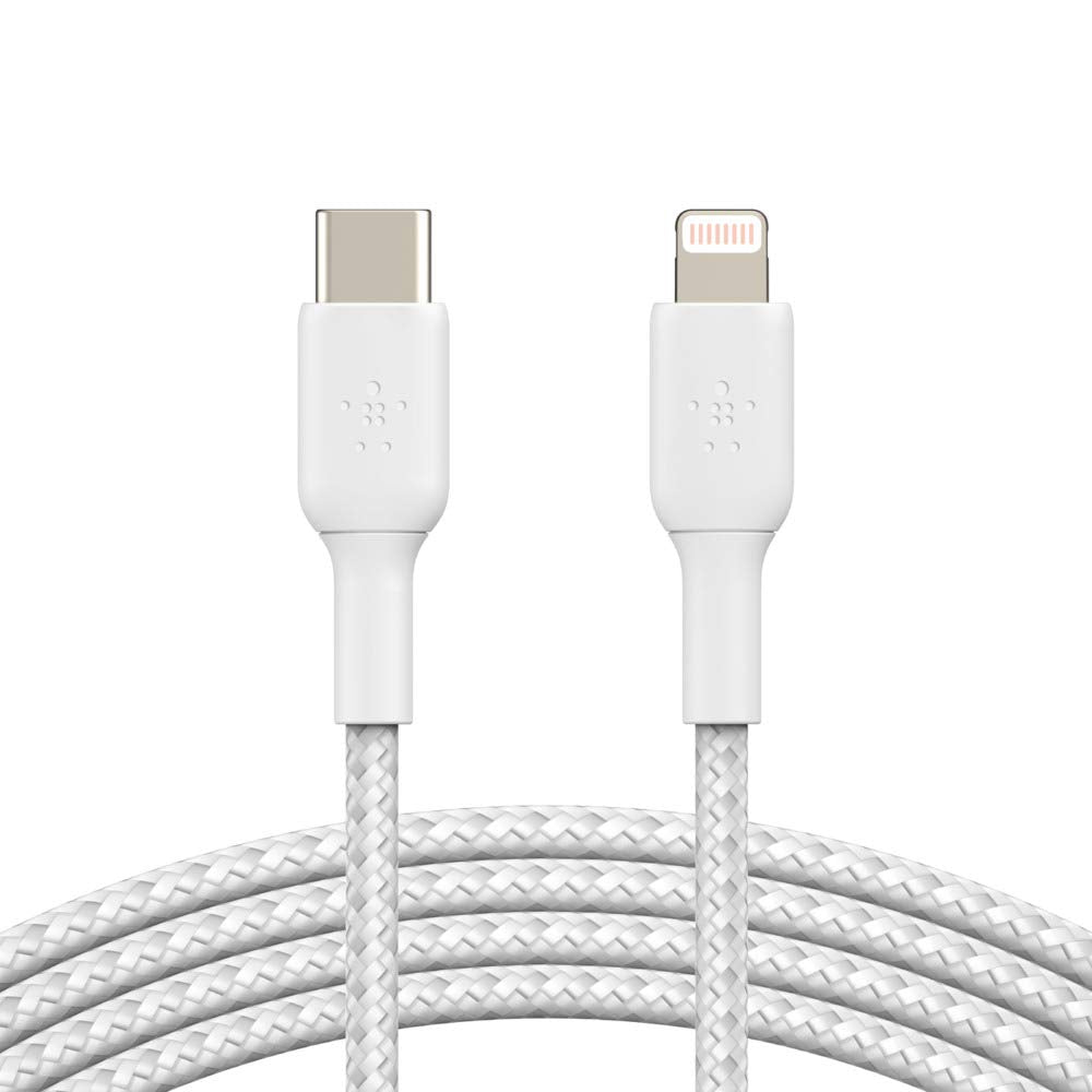 BELKIN BOOST CHARGE USB-C to Lightning Cable Braided 1M White