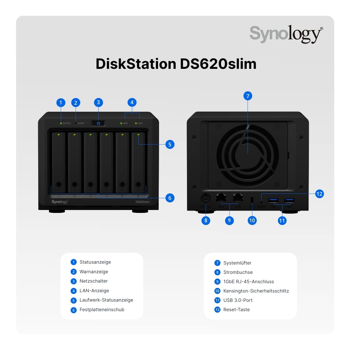 6Bay SlimDesktop NAS Dual Core 2GB Ram