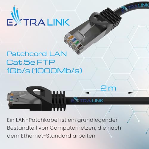 Extralink EX.7614 câble de réseau Noir Cat5e F/UTP (FTP)