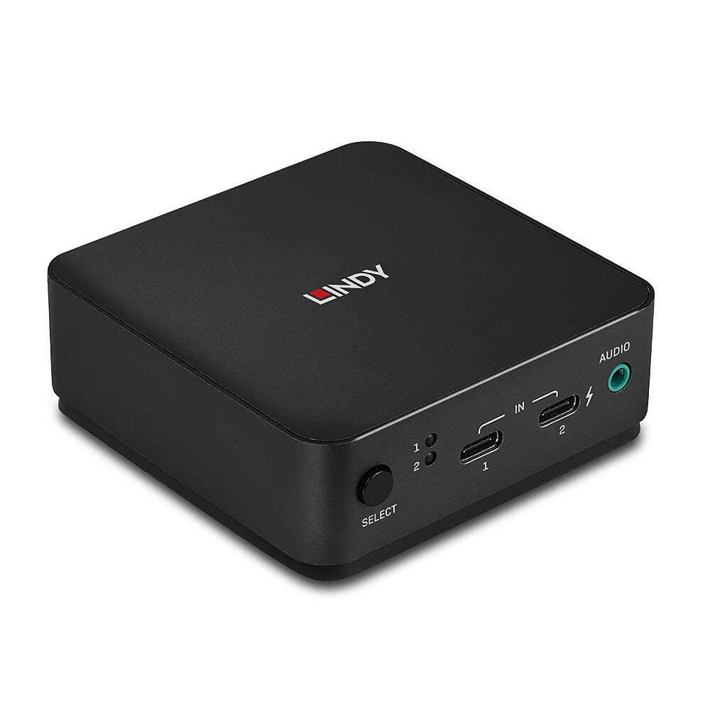 LINDY 2 Port Type C DisplayPort 1.2 KVM Switch
