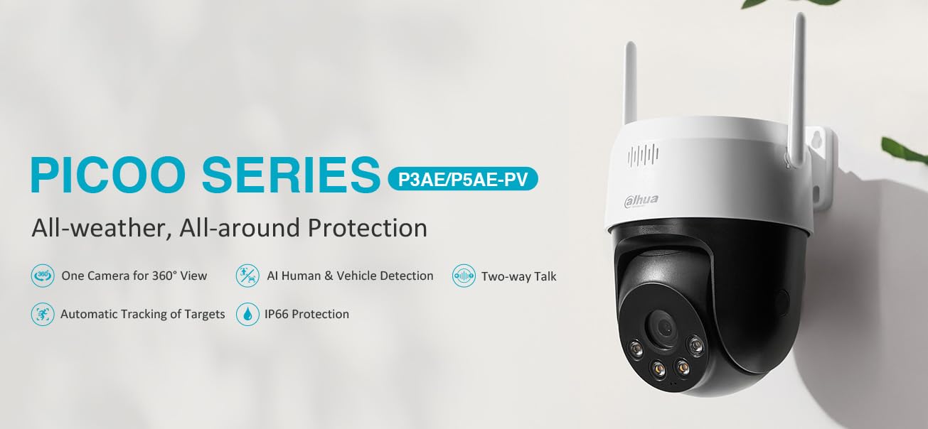 Dahua P5AE-PV Caméra réseau sans fil 5MP PT
