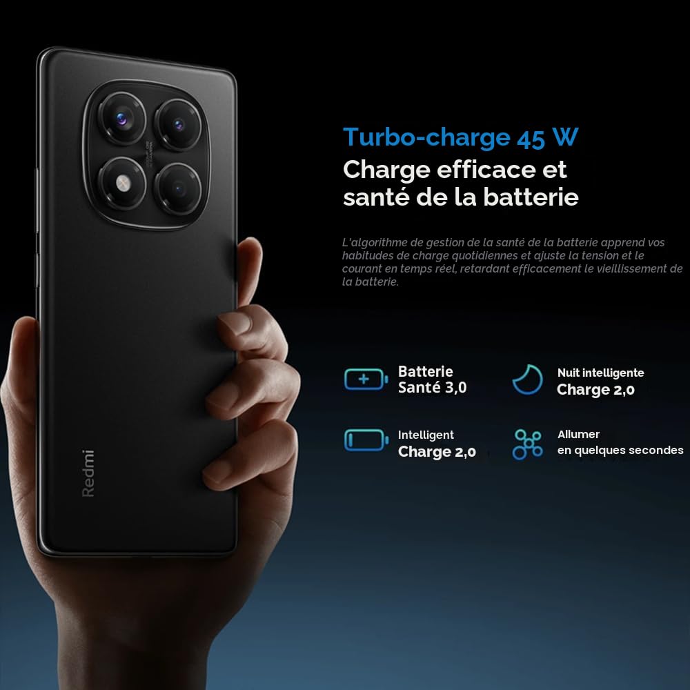 Xiaomi Redmi Note 14 Pro 4G (Double Sim - 6.67", 512 Go, 12 Go RAM) Noir