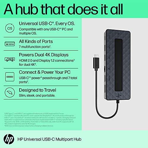 HP 50H55AA USB 3.2 Gen 2 (3.1 Gen 2) Type-C Noir