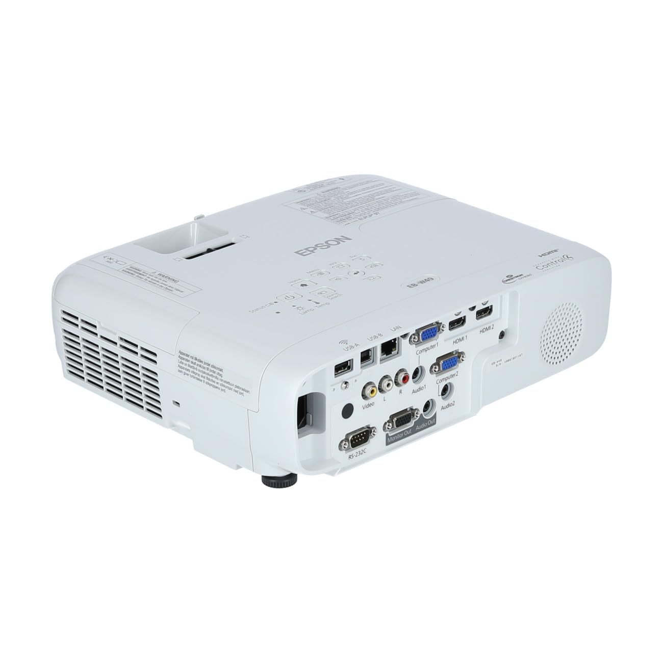 EPSON EB-W49 Projecteur 3LCD, WXGA , 3800 lm, 16 000 : 1, 1,30 – 1,56:1, VGA x2, HDMI x2 , RJ45, Wifi avec ELPAP11