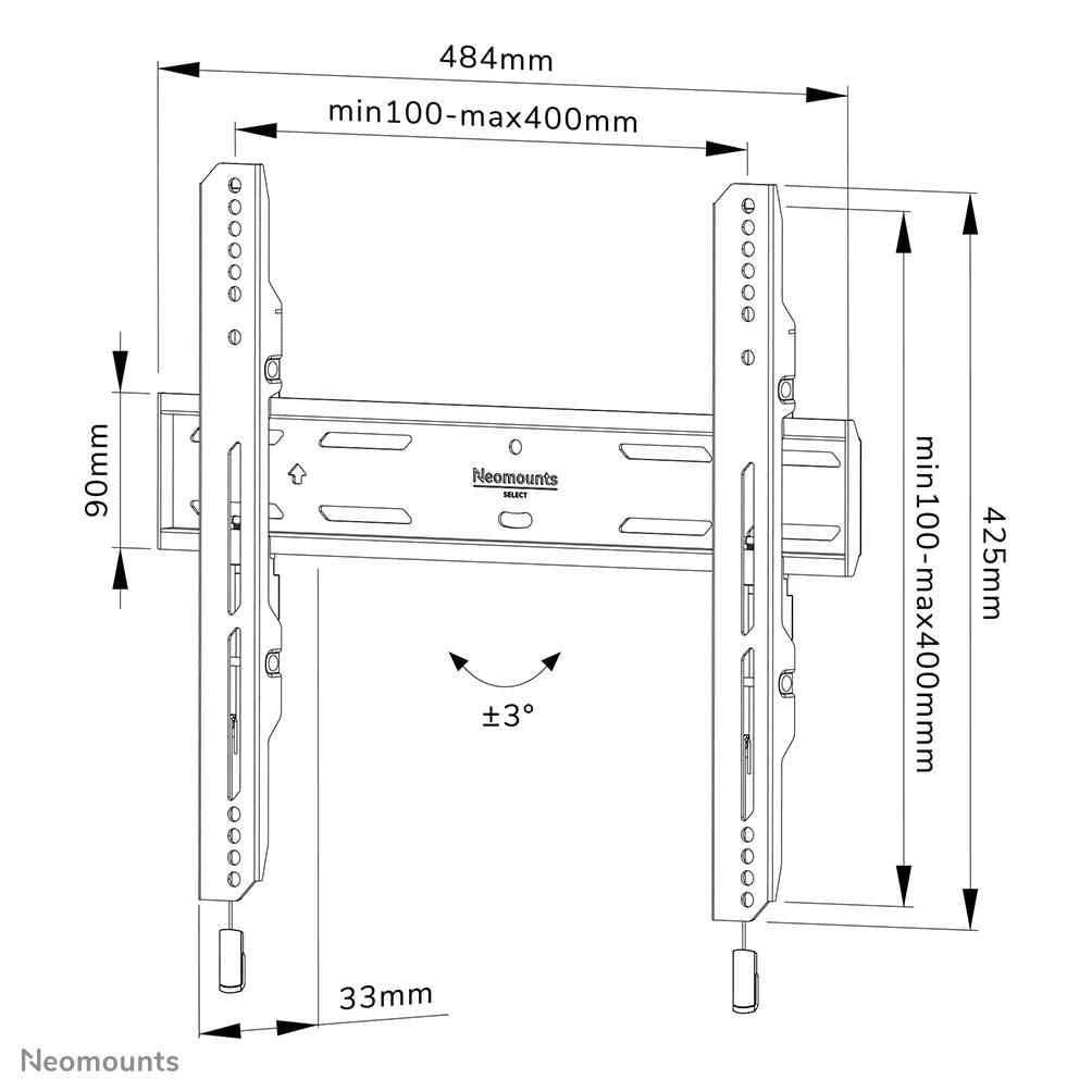 NEOMOUNTS WL30S-850BL14 Support pour écran mural 32-75p - fixe - verrouillable - installation rapide