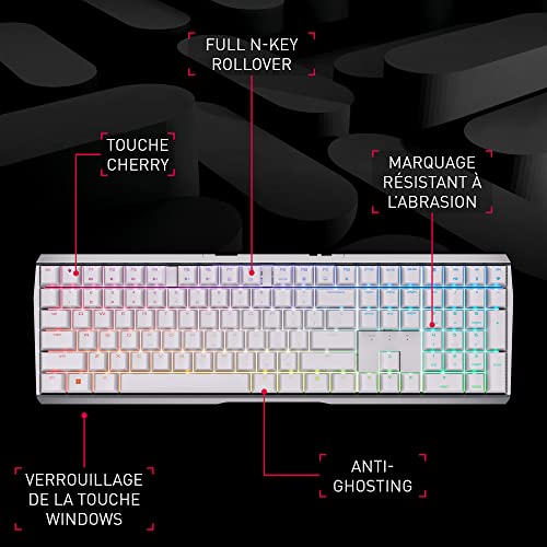 CHERRY Clavier MX 3.0S WIRELESS gaming mécanique MX RED