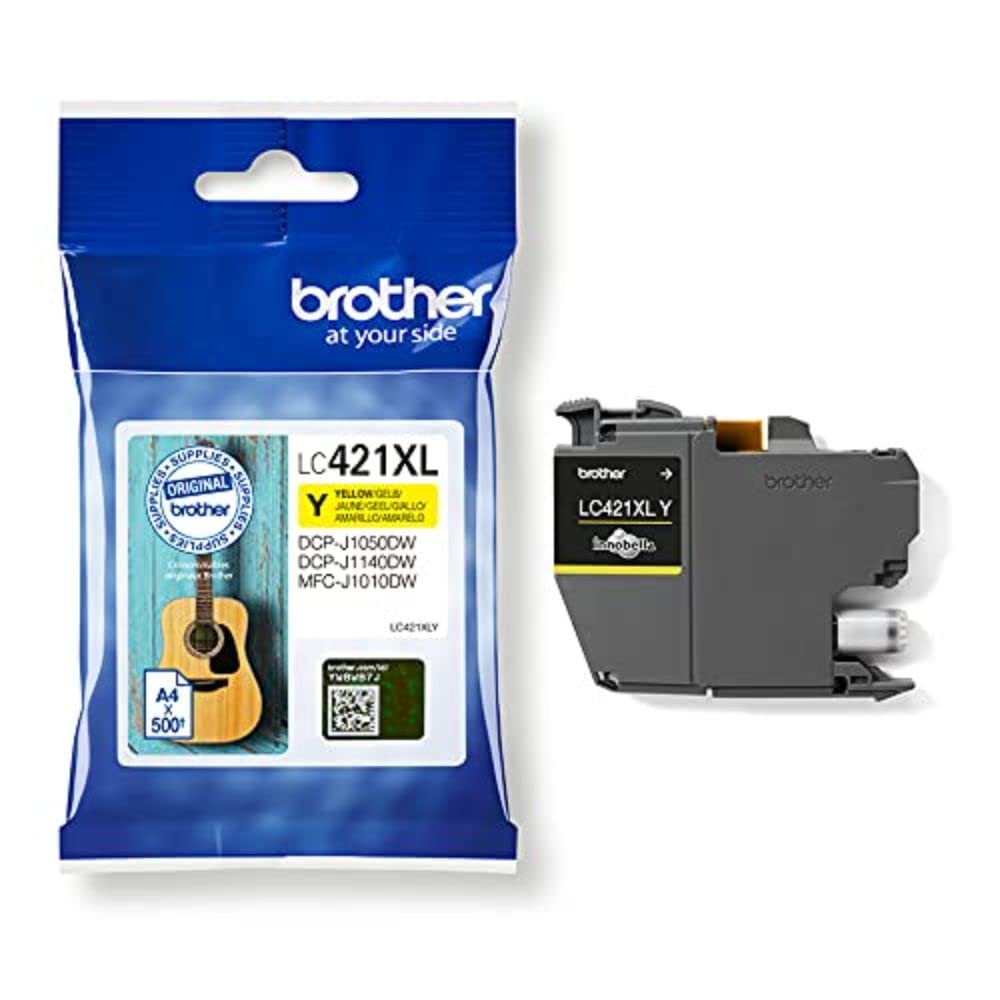 BROTHER 500-page high capacity Yellow ink cartridge for DCP-J1050DW MFC-J1010DW and DCP-J1140DW