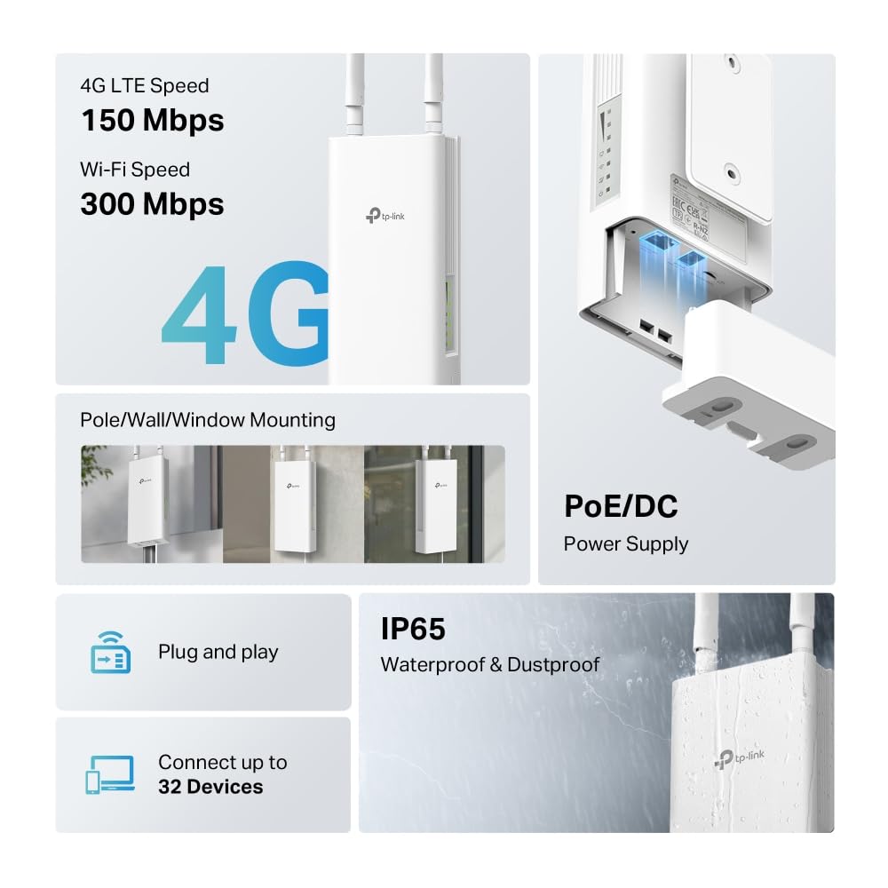 TP-LINK 300Mbps Wireless N 4G LTE Outdoor Router