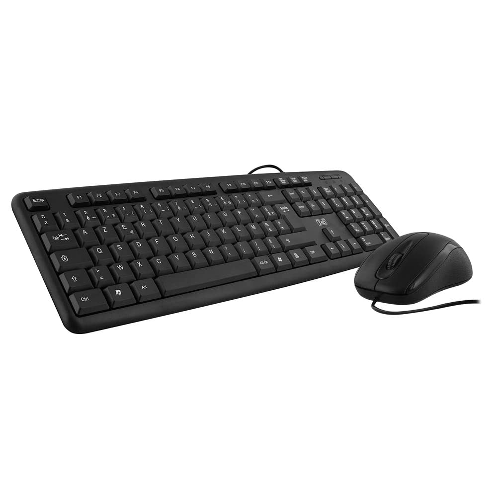 TNB BRIDGE - Wired mouse + keyboard AZERTY- black (FR)