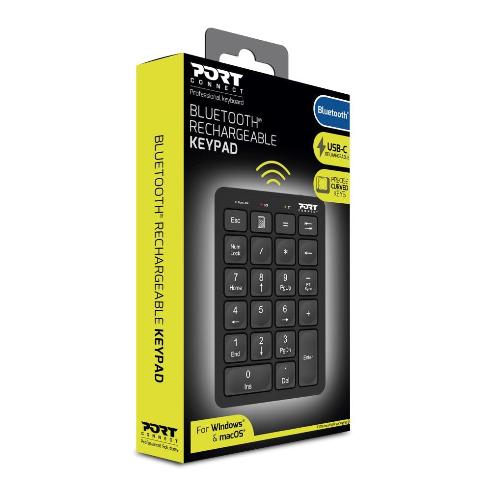 PORT DESIGNS Numeric Keypad Bluetooth Rechargeable