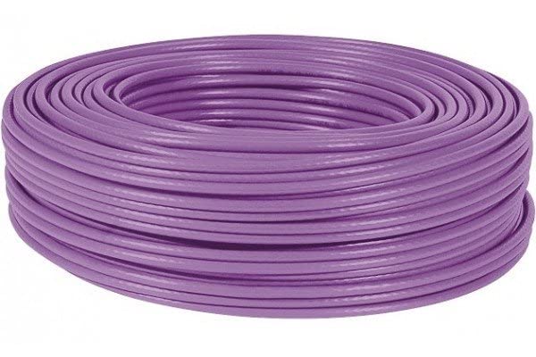 DEXLAN câble double monobrin F/FTP CAT6A violet LS0H RPC Eca - 100 m