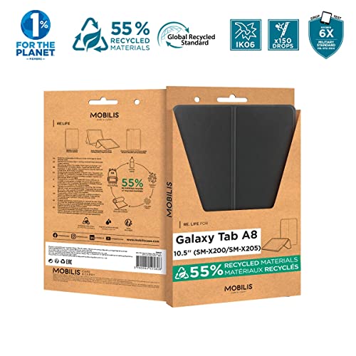 MOBILIS Coque de protection RE.LIFE pour Galaxy Tab A8 10.5" (SM-X200/SM-X205)