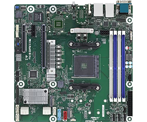 ASRock X570D4U, 1xSKT AM4, AMD Ryzen, X570, SATA, 2xM.2, 2xGbE, IPMI