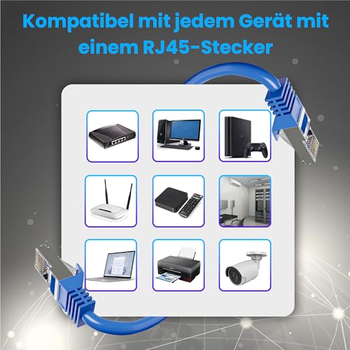 Extralink EX.6549 câble de réseau Bleu Cat6a SF/UTP (S-FTP)