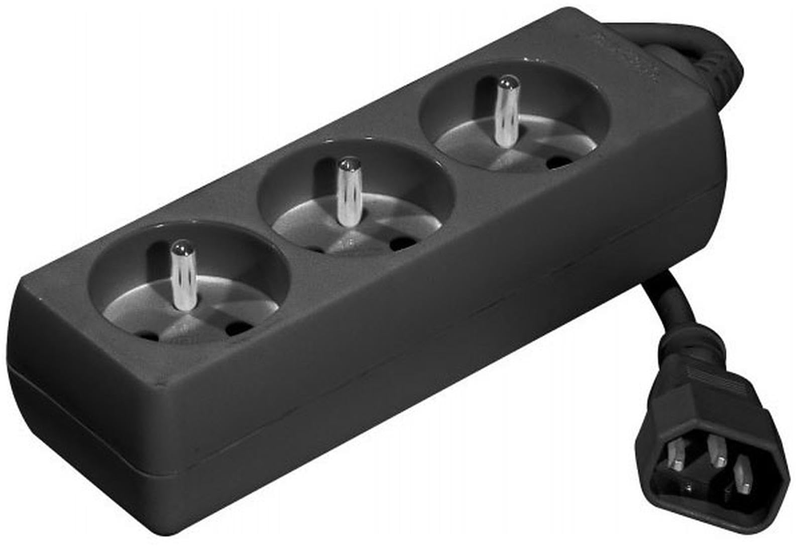 Multiprise onduleur 3 prises / cordon IEC C14 noire - 1,5 m
