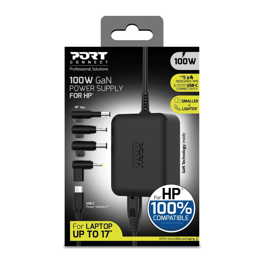 PORT DESIGNS Power Supply GaN 65W - HP - EU