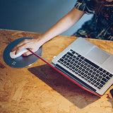 XTREMEMAC Tapis de souris rond en aluminium Gris