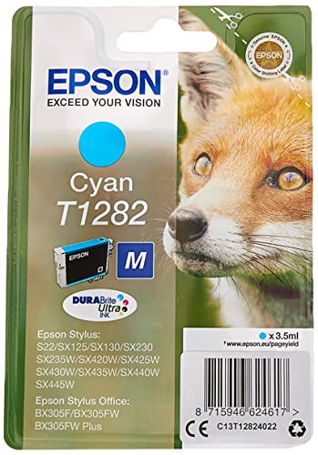 EPSON 1LB T1282 ink cartridge cyan standard capacity 3.5ml 1-pack RF-AM blister w/s