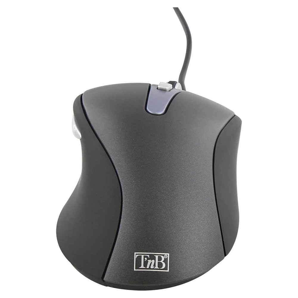 TNB Office Wired Mouse Black Ultra Comfortable Curved Shape Allowing To Perfectly Fit The Shape Of The Hand Pleasant Grip