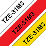BROTHER P-TOUCH TZE-222 rouge sur blanc 9mm