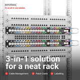 PATCHBOX 365 équipé de 24x Cordons CAT6A U/FTP Gris 0,8 m