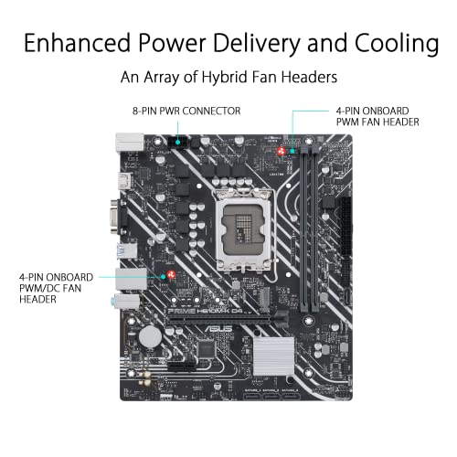 ASUS PRIME H610M-K D4 LGA1700 DDR4 mATX MB