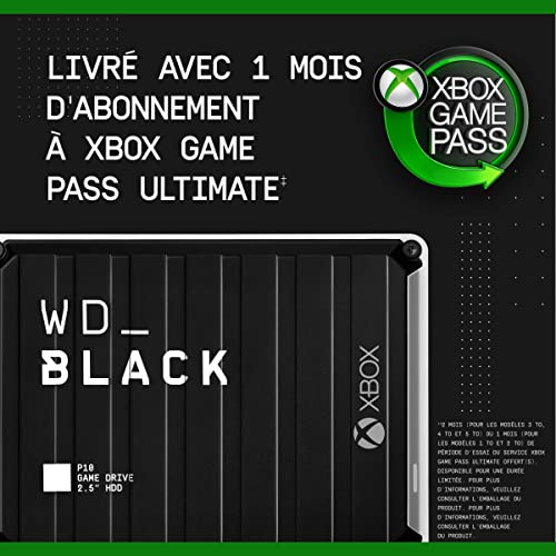 WD BLACK P10 GAME DRIVE FOR XBOX 5To USB 3.2 2.5p Black / White RTL