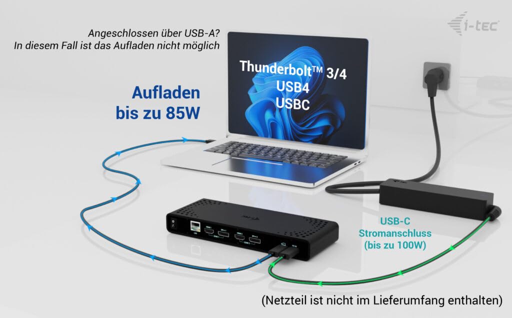 I-TEC Universal Dual 4K Display Docking Station PD 85W
