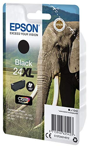 EPSON 5LB 24XL ink cartridge black high capacity 10ml 500 pages 1-pack RF-AM blister w/s