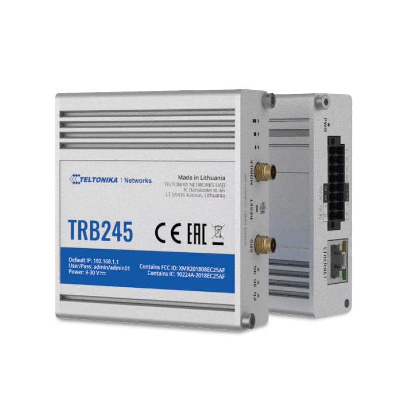 TELTONIKA NETWORKS TRB245 LTE/4G Industrial Gateway