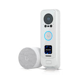 Ubiquiti UVC-G4 Doorbell Pro PoE Kit-White Sonnette et carillons a double caméra PoE avec fonctionnalités avancées d'IA et d'utilisabilité, couleur blanche.