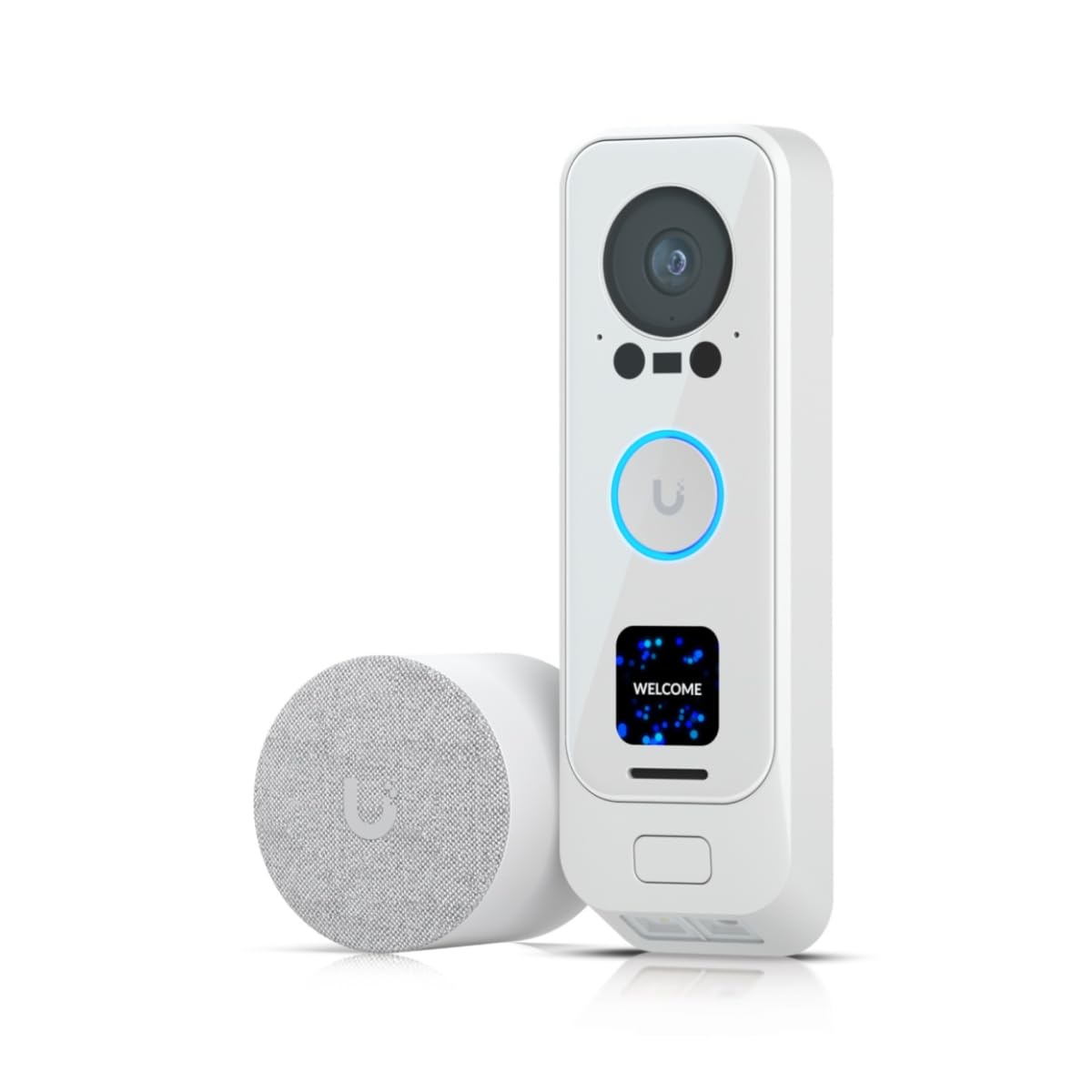 Ubiquiti UVC-G4 Doorbell Pro PoE Kit-White Sonnette et carillons a double caméra PoE avec fonctionnalités avancées d'IA et d'utilisabilité, couleur blanche.